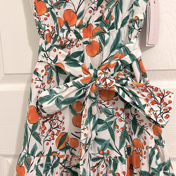 Rachel Parcell Printed Cotton Shirt Dress In Orange Blossom Cream NWT Size 0 - Picture 8 of 16